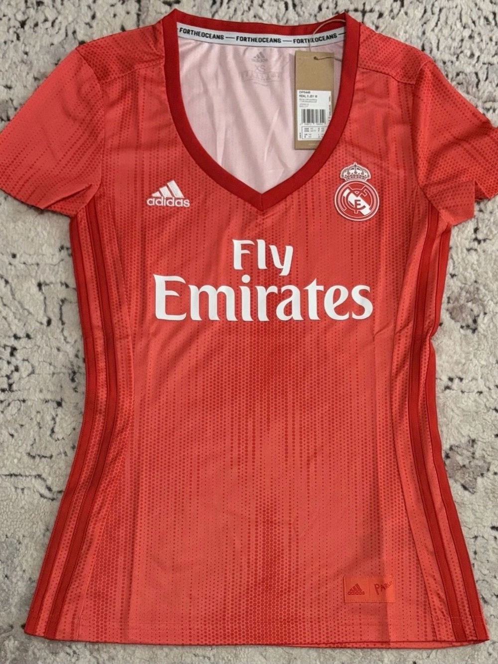 NWT Girls Adidas Real Madrid Spain Soccer Jersey 2018/2019 3rd Kit